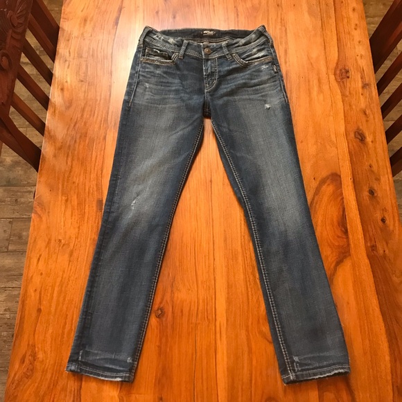 Silver Jeans Denim - Silver “Suki Ankle Slim” Distressed Size W30 x L27